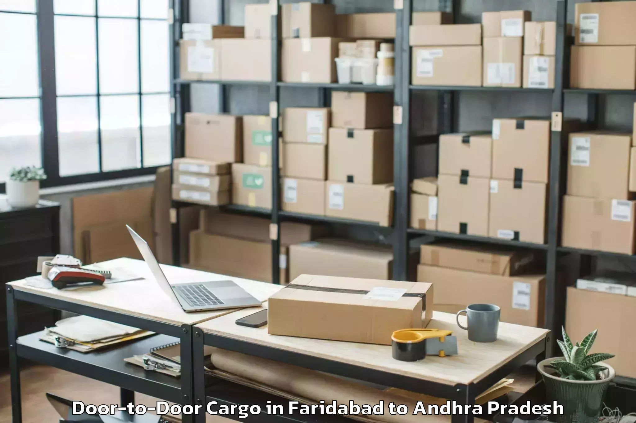 Reliable Faridabad to Rajamahendravaram Door To Door Cargo